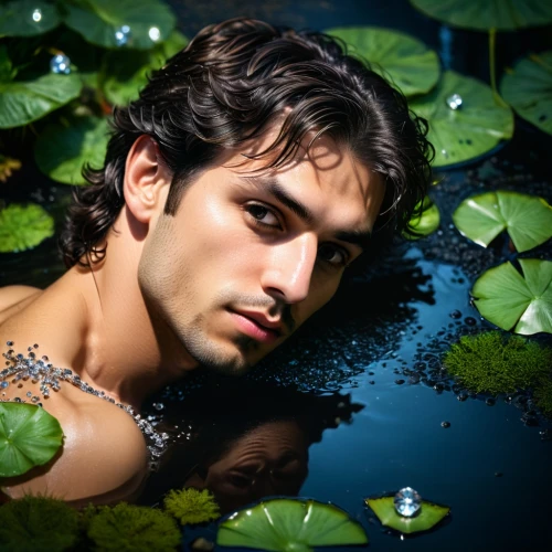 large water lily,water lotus,narcissus,water lilies,lotus on pond,lotus plants,lilly pond,water lily,lily pad,pond lily,photoshoot with water,lily pads,waterlily,giant water lily,photo session in the aquatic studio,male model,water lilly,persian poet,the man in the water,lotus pond,Photography,General,Fantasy
