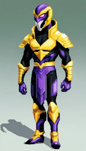 purple and gold,gold and purple,kryptarum-the bumble bee,thanos,knight armor,3d man,shredder,armored,3d model,alien warrior,3d rendered,thanos infinity war,scarab,armor,sigma,decepticon,bumblebee,ranger,silk bee,3d render,Unique,Pixel,Pixel 01