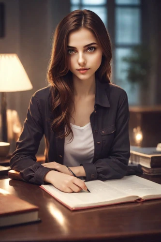 girl studying,correspondence courses,librarian,blur office background,secretary,bookkeeper,office worker,girl at the computer,learn to write,business woman,publish a book online,night administrator,businesswoman,writing-book,women's novels,author,tutor,bookkeeping,women in technology,attorney,Photography,Natural