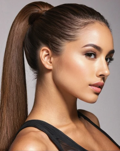 artificial hair integrations,pony tail,ponytail,pony tails,smooth hair,management of hair loss,bun mixed,lace wig,asymmetric cut,chignon,side face,updo,hair shear,profile,hairstyle,argan,shoulder length,caramel color,natural cosmetic,bunny tail,Illustration,Paper based,Paper Based 10