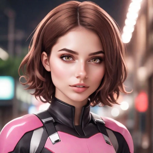 vector girl,cg artwork,nora,shepard,nova,pink vector,pink beauty,head woman,retro girl,portrait background,retro woman,pink background,cosmetic,valerian,maya,tracer,atom,vector,marina,game character,Photography,Commercial