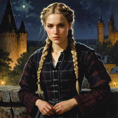 portrait of a girl,girl with bread-and-butter,mystical portrait of a girl,fantasy portrait,girl in a historic way,the blonde in the river,jessamine,young woman,romantic portrait,gothic portrait,girl on the river,blond girl,girl portrait,blonde woman,eufiliya,tudor,girl picking apples,young lady,girl with cloth,fantasy picture,Art,Classical Oil Painting,Classical Oil Painting 32