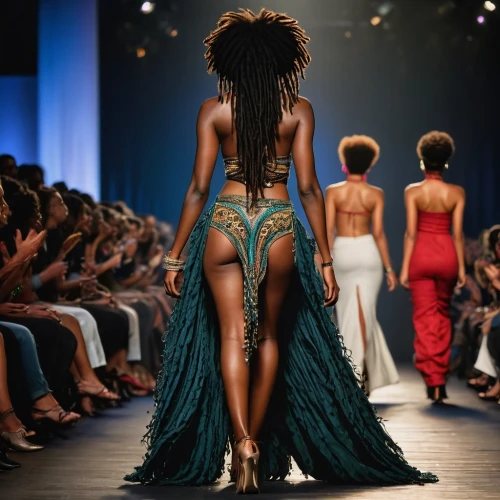 runway,catwalk,black models,beautiful african american women,girl in a long dress from the back,fashion show,woman's backside,girl from the back,women silhouettes,african american woman,mannequin silhouettes,rwanda,afro american girls,runways,black women,african woman,black woman,fashion design,raw silk,african culture,Photography,General,Fantasy