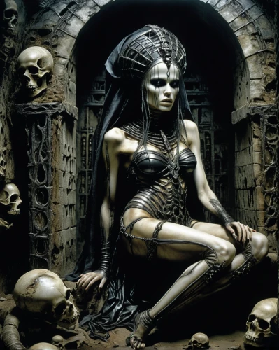 voodoo woman,labyrinth,dark elf,priestess,gorgon,shamanic,sphinx pinastri,mummies,shiva,sphinx,the sphinx,the enchantress,the throne,black jane doe,medusa,throne,the sculptures,mummy,cleopatra,ancient people,Illustration,Realistic Fantasy,Realistic Fantasy 05