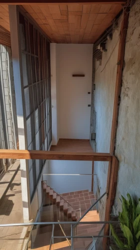 outside staircase,block balcony,wooden stair railing,house entrance,winding staircase,stairwell,steel stairs,patio,inside courtyard,wooden stairs,veranda,loft,trinidad cuba old house,wheelchair accessible,model house,circular staircase,balcony,staircase,core renovation,stairway,Photography,General,Realistic