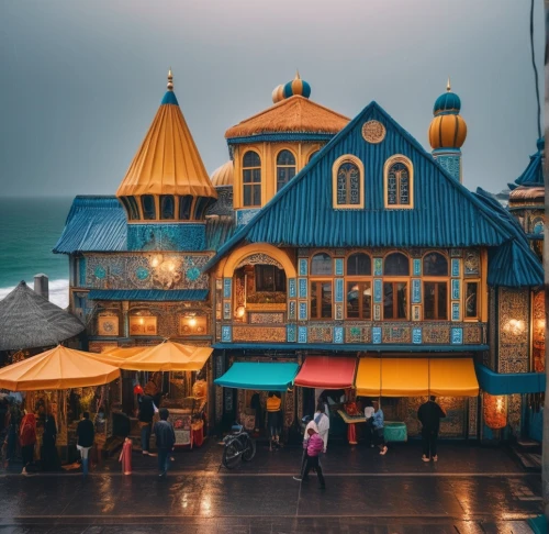 wooden houses,punta arenas,house of the sea,stilt houses,muizenberg,seaside resort,covered market,hippy market,lima,zanzibar,beach hut,carnival tent,san francisco,ushuaia,christmas market,colorful city,fish market,luna park,brighton pier,sanfrancisco,Photography,General,Fantasy