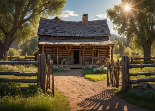 farmstead,ancient house,homestead,country cottage,american frontier,log cabin,traditional house,salt meadow landscape,little house,farm set,summer cottage,wooden houses,wild west hotel,home landscape,farm house,rural,old wagon train,wild west,miniature house,red barn,Photography,General,Natural