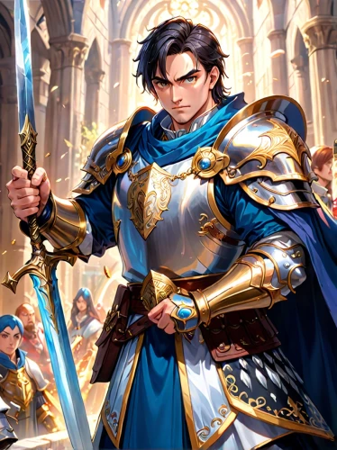 paladin,dane axe,male elf,cg artwork,heroic fantasy,castleguard,massively multiplayer online role-playing game,defense,knight festival,knight tent,swordsman,leo,sterntaler,male character,king sword,knight,rein,shuanghuan noble,cleanup,alm,Anime,Anime,General