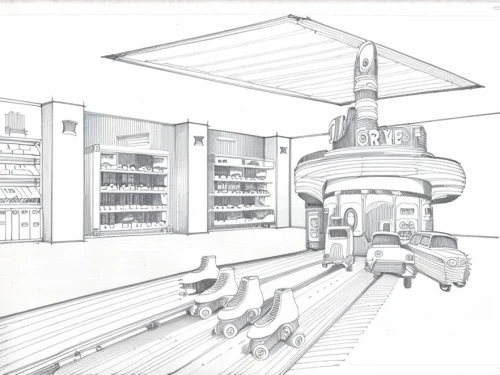 convenience store,pharmacy,kitchen shop,multistoreyed,apothecary,supermarket shelf,grocer,cart with products,pantry,shelves,cosmetics counter,store fronts,grocery store,store,soap shop,supermarket,grocery,shelving,subway station,subway system,Design Sketch,Design Sketch,Hand-drawn Line Art