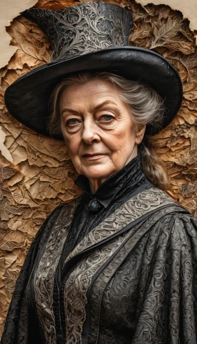 the hat of the woman,wicked witch of the west,the witch,elderly lady,evil woman,old woman,gothic portrait,the hat-female,margaret,woman of straw,grandmother,custom portrait,portrait background,queen anne,witch broom,witch hat,old elisabeth,scary woman,nanny,lokportrait,Photography,General,Fantasy