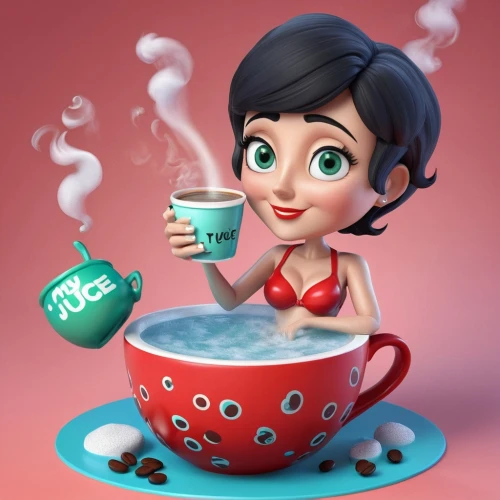 peppermint tea,coffee tea illustration,hot drink,woman drinking coffee,water cup,cup of cocoa,girl with cereal bowl,chinese teacup,lucky tea,rockabella,teacup,hot coffee,tea drinking,tea,cup coffee,cup,frozen drink,hot drinks,fragrance teapot,bath with milk,Unique,3D,3D Character