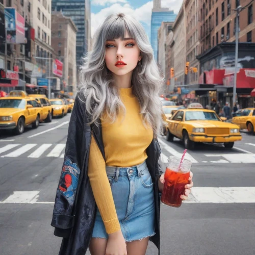 new york streets,fashionable girl,ny,retro woman,nyc,pedestrian,fashion street,retro girl,street fashion,on the street,a pedestrian,fashion girl,crosswalk,newyork,new york,fashionista,blonde woman,girl in overalls,cool blonde,girl in a long,Photography,Realistic