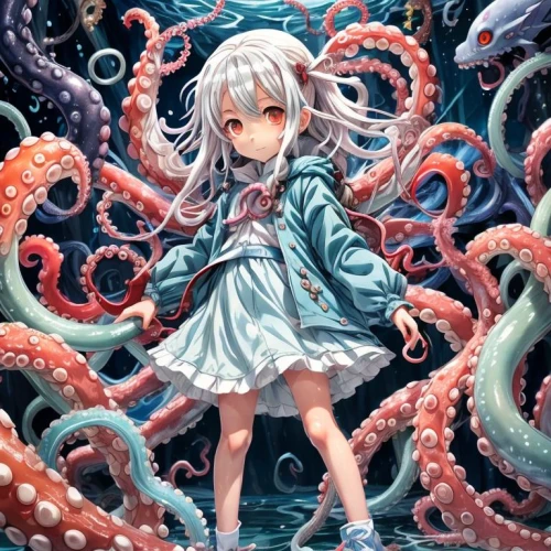 tentacles,octopus tentacles,octopus,tentacle,kraken,medusa,cephalopod,deep sea,cnidaria,calamari,umiuchiwa,sea-life,anemone of the seas,giant pacific octopus,cephalopods,under sea,fun octopus,silver octopus,at sea,anemone