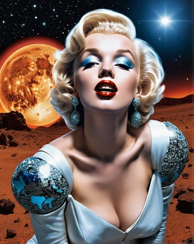 marylin monroe,mission to mars,planet mars,asteroids,photomontage,atomic age,red planet,cosmonautics day,madonna,heliosphere,celestial bodies,celestial body,marylyn monroe - female,mamie van doren,blue moon rose,astronomy,astronomer,marilyn,pin ups,horoscope libra,Photography,Documentary Photography,Documentary Photography 31