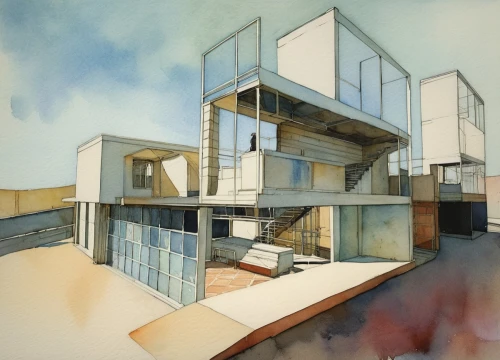 habitat 67,cubic house,house drawing,mid century house,dunes house,archidaily,modern architecture,mid century modern,modern house,cube stilt houses,cube house,arq,model house,matruschka,frame house,contemporary,house hevelius,housebuilding,architect plan,residential house,Illustration,Paper based,Paper Based 05