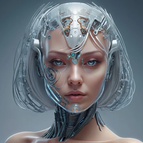 cybernetics,biomechanical,cyborg,humanoid,artificial intelligence,cyberspace,head woman,sci fiction illustration,ai,scifi,artificial hair integrations,cyberpunk,futuristic,cyber,bicycle helmet,robotic,circuitry,sci fi,computer art,human head,Conceptual Art,Sci-Fi,Sci-Fi 03