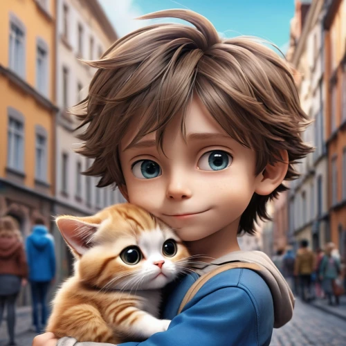 cute cartoon character,cute cartoon image,little boy and girl,cute cat,anime 3d,anime cartoon,cartoon cat,little cat,ritriver and the cat,boy and dog,cg artwork,animated cartoon,luka,little kid,children's background,cat lovers,cat with blue eyes,cat child,little boy,domestic short-haired cat,Photography,General,Realistic