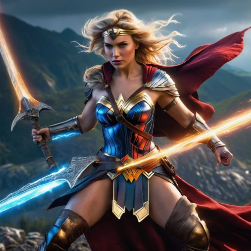 female warrior,wonderwoman,warrior woman,wonder woman,strong woman,wonder woman city,goddess of justice,strong women,fantasy woman,super heroine,woman power,woman strong,thor,swordswoman,super woman,heroic fantasy,symetra,ronda,fantasy warrior,god of thunder,Photography,General,Sci-Fi