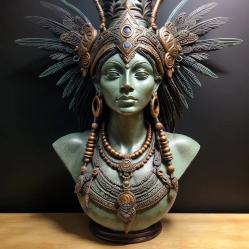 indian headdress,png sculpture,headdress,headpiece,feather headdress,bronze sculpture,tribal chief,allies sculpture,scrap sculpture,shamanic,mother earth statue,voodoo woman,woman sculpture,tribal,cleopatra,head ornament,medusa,medusa gorgon,war bonnet,shiva