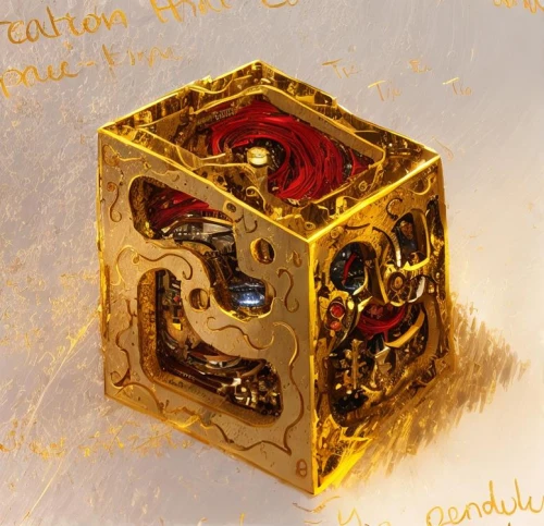 mechanical puzzle,treasure chest,metatron's cube,music box,card box,magic cube,constellation pyxis,magic grimoire,musical box,gold foil christmas,gift box,christmas gold and red deco,pirate treasure,cube love,divination,giftbox,dodecahedron,cube surface,golden scale,christmas gold foil,Common,Common,Game