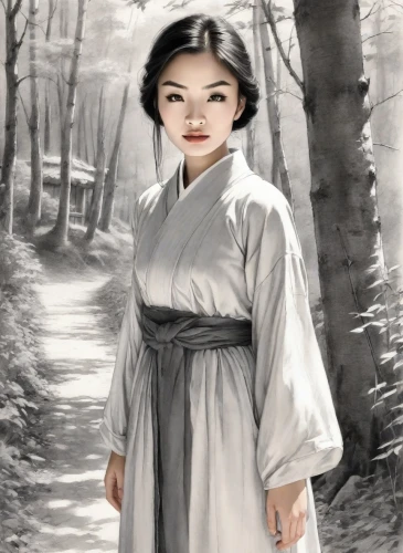 geisha girl,geisha,hanbok,japanese woman,asian woman,oriental girl,chinese art,ao dai,japanese art,oriental princess,vietnamese woman,mukimono,luo han guo,junshan yinzhen,korean culture,xing yi quan,rou jia mo,oriental painting,girl in cloth,choi kwang-do,Digital Art,Pencil Sketch