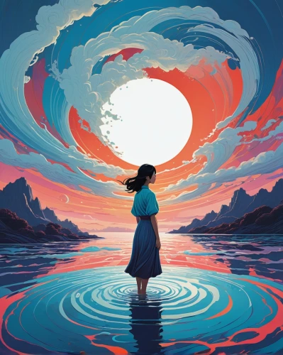 adrift,ocean,the wind from the sea,moana,japanese waves,the endless sea,japanese wave,currents,ripple,rosa ' amber cover,exploration of the sea,shirakami-sanchi,water lotus,whirlpool,rising sun,mother earth,tide-low,the horizon,blue planet,sea,Illustration,Vector,Vector 05