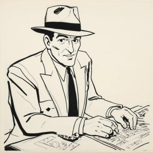 private investigator,investigator,advertising figure,inspector,male poses for drawing,detective,journalist,man with a computer,white-collar worker,coloring page,roy lichtenstein,coloring pages,al capone,notary,caricaturist,retro 1950's clip art,humphrey bogart,sales man,coloring picture,smoking man,Art,Artistic Painting,Artistic Painting 23