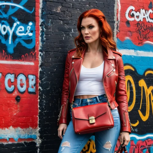maci,clary,leather,red head,turquoise leather,red bag,red brick wall,kelly bag,leather goods,street fashion,redhair,toni,red hood,leather jacket,leather texture,fashion street,red hair,harley,red tones,shades of red,Photography,General,Fantasy