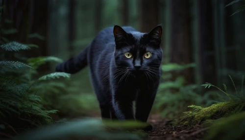 black cat,forest animal,yellow eyes,wild cat,canis panther,felidae,golden eyes,feral cat,panther,feral,black shepherd,forest dark,jiji the cat,hollyleaf cherry,halloween black cat,wild emperor,cat's eyes,european shorthair,on the hunt,russian blue,Photography,General,Natural