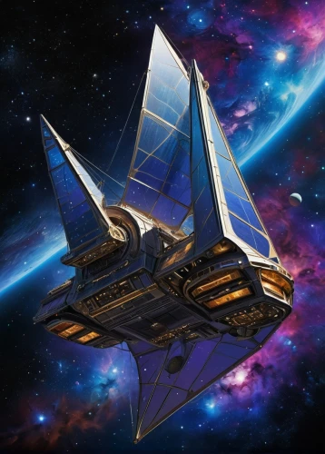 victory ship,star ship,carrack,fast space cruiser,voyager,flagship,ship releases,battlecruiser,cardassian-cruiser galor class,delta-wing,cg artwork,space ships,starship,the ship,spacescraft,uss voyager,steam frigate,space ship model,euclid,federation,Illustration,Realistic Fantasy,Realistic Fantasy 06