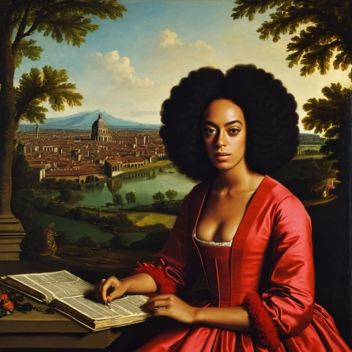 portrait of a woman,african american woman,portrait of a girl,renaissance,black woman,afro-american,girl in a historic way,portrait of christi,official portrait,afroamerican,black women,the mona lisa,beautiful african american women,romantic portrait,african woman,afro american,mona lisa,artist portrait,gothic portrait,young woman,Art,Classical Oil Painting,Classical Oil Painting 25