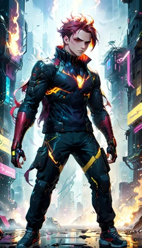 my hero academia,cyberpunk,sci fiction illustration,cg artwork,superhero background,game illustration,yukio,red hood,cyborg,hero academy,daredevil,star-lord peter jason quill,renegade,transistor,comic hero,hero,kid hero,leo,background images,big hero,Anime,Anime,General