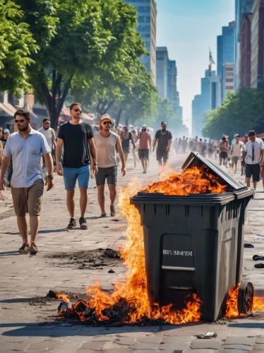 burning of waste,bin,gezi,newspaper fire,venezuela,garbage collector,garbage cans,garbage lot,sweden fire,waste container,street cleaning,protesters,protestor,garbage can,trash can,rio de janeiro 2016,the conflagration,waste separation,waste bins,recycling criticism,Photography,General,Realistic