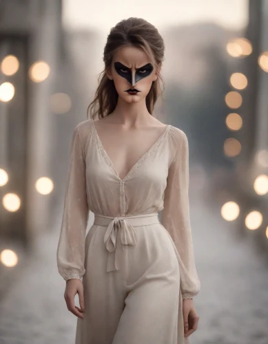 masquerade,romantic look,blindfold,eye glass accessory,venetian mask,sunglasses,vampire woman,masked,vampire lady,eyewear,agent provocateur,blindfolded,feline look,light mask,the carnival of venice,sunglass,vintage angel,lily-rose melody depp,femme fatale,aviator sunglass,Photography,Cinematic