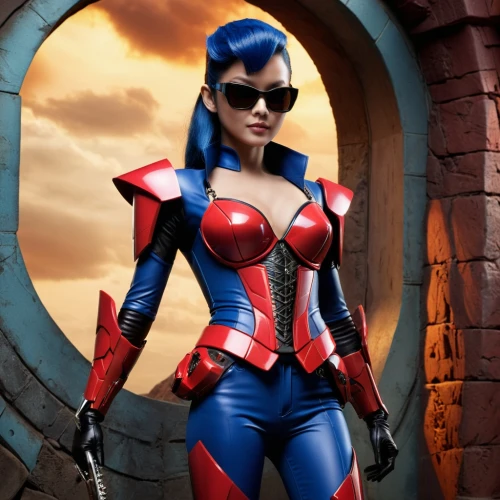 cosplay image,harley,harley quinn,super heroine,cosplayer,mystique,superhero background,captain marvel,digital compositing,latex clothing,marvels,xmen,red and blue,rosella,cosplay,super woman,widowmaker,cyclops,captain america,marvelous,Photography,General,Cinematic