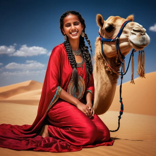 bedouin,camelride,arabian,dromedary,dromedaries,camel,arabian camel,male camel,afar tribe,camel caravan,nomadic people,two-humped camel,indian woman,camels,camelid,orientalism,arabia,arab,indian girl,camel train,Photography,General,Fantasy