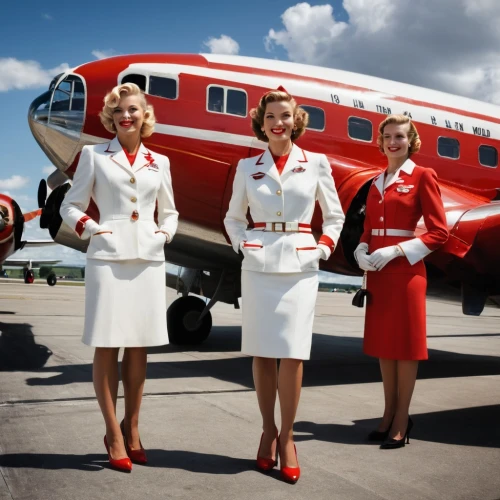 stewardess,flight attendant,qantas,southwest airlines,douglas dc-6,douglas dc-7,fokker f28 fellowship,embraer erj 145 family,boeing 377,china southern airlines,retro pin up girls,polish airline,lockheed model 10 electra,retro women,aviation,airlines,red chief,corporate jet,twinjet,douglas dc-4,Photography,General,Fantasy