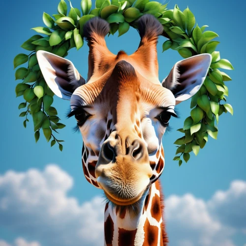 giraffe,giraffidae,giraffe plush toy,giraffe head,giraffes,circus animal,cute animal,two giraffes,whimsical animals,cute animals,tropical animals,animal portrait,exotic animals,long neck,fauna,longneck,animal photography,animal world,savanna,animals play dress-up