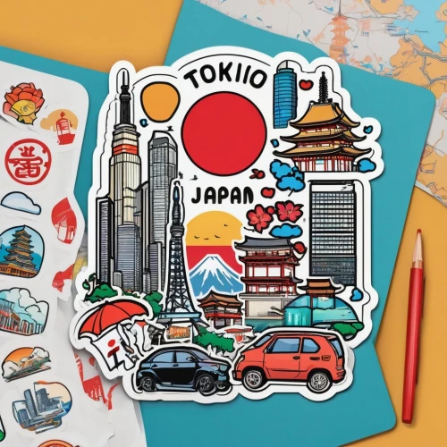 tokyo ¡¡,tokyo,japanese icons,osaka,japan,japanese background,travel digital paper,tokyo city,yo-kai,clipart sticker,stickers,sushi japan,japan pattern,japanese,kyoto,tokyo summer olympics,japan place,fukuoka,shinjuku,yokohama,Unique,Design,Sticker
