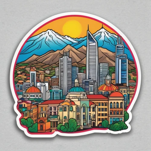 santiago,clipart sticker,san francisco,medellin,airbnb icon,los angeles,iztlacihuatl,sticker,santiago de chile,denver,bay area,moc chau hill,salt lake city,mexico city,sanfrancisco,taipei city,stickers,pico de gallo,palo alto,ulaanbaatar,Unique,Design,Sticker