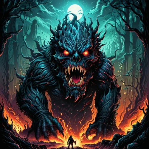 krampus,godzilla,game illustration,werewolves,werewolf,predator,vector illustration,wolfman,devil's tower,black dragon,kong,halloween poster,king kong,hall of the fallen,howling wolf,three eyed monster,the wolf pit,goji,monster,child monster,Illustration,Realistic Fantasy,Realistic Fantasy 25