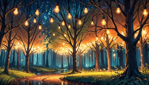 forest landscape,enchanted forest,forest background,fairy forest,forest glade,forest of dreams,forest path,fireflies,cartoon forest,autumn forest,fairytale forest,forest road,tree grove,elven forest,deciduous forest,forest fire,forest,the forest,night scene,holy forest,Anime,Anime,Cartoon