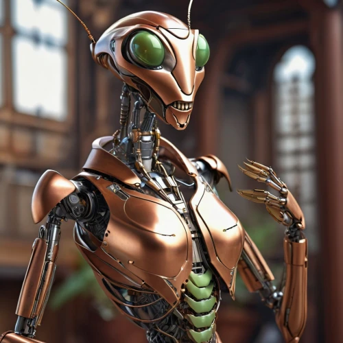 exoskeleton,alien warrior,humanoid,3d model,mantis,cybernetics,droid,biomechanical,3d rendered,mechanical,3d figure,3d render,scrap sculpture,sci fi,c-3po,chat bot,bot,industrial robot,ai,robotic,Photography,General,Realistic