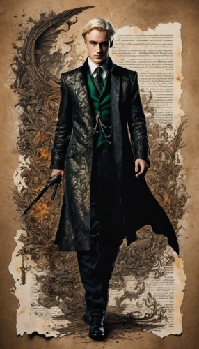 frock coat,overcoat,cd cover,cordwainer,dutchman's pipe,aristocrat,suit of spades,cravat,christmas carol,barrister,ocelot,sherlock holmes,david garrett,trench coat,gentlemanly,the victorian era,robert harbeck,gentleman icons,old coat,costume design,Photography,General,Fantasy