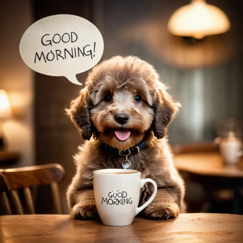 make the day great,cheerful dog,good morning,morning,cute puppy,havanese,morning glory family,i love coffee,good morning indonesian,yorkipoo,coffee break,coffee mug,shih-poo,coffee background,labradoodle,drink coffee,early risers,cup of coffee,a cup of coffee,espressino,Photography,General,Cinematic