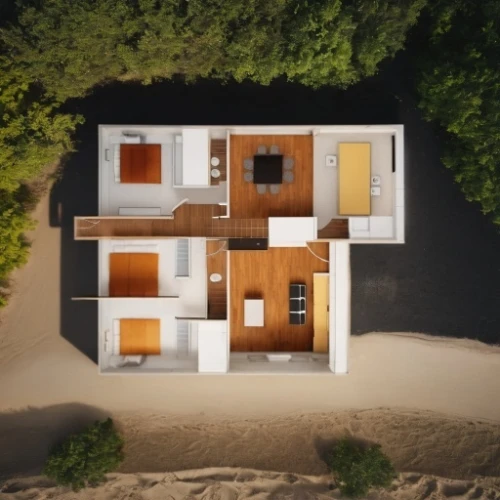 dunes house,inverted cottage,cube house,cubic house,cube stilt houses,house in the forest,house shape,house with lake,timber house,beach house,from above,view from above,clay house,residential house,danish house,wooden house,floating huts,small house,house by the water,two story house
