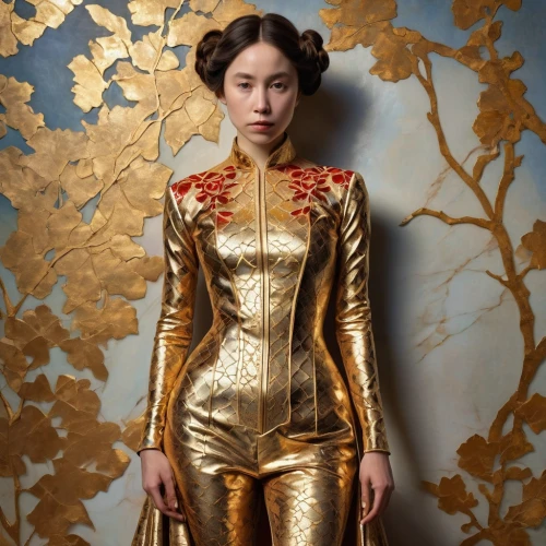 asian costume,gold foil laurel,gold lacquer,yellow-gold,gold leaf,gold color,gold wall,mary-gold,gold filigree,golden dragon,asian woman,gold plated,gold paint stroke,oriental princess,gold colored,gold foil 2020,gold foil,gold flower,golden crown,imperial coat,Photography,General,Realistic