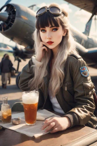 fighter pilot,aviator,bomber,stewardess,aviator sunglass,flight attendant,flight engineer,delta sailor,general aviation,glider pilot,pilot,aviation,retro girl,vintage girl,airplane passenger,retro woman,vintage angel,us air force,sip,retro women,Photography,Cinematic