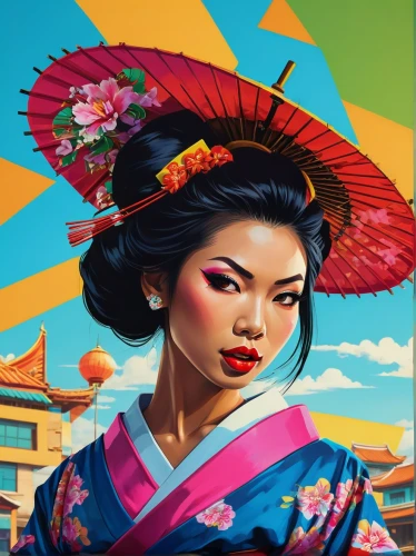 geisha,vietnamese woman,geisha girl,asian woman,chinese art,mulan,japanese woman,asian vision,asia,oriental,asian culture,oriental painting,vietnam,oriental girl,taiwanese opera,hanbok,mexico,mexican culture,painting technique,korean,Illustration,Vector,Vector 19