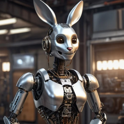 robotics,deco bunny,rebbit,chat bot,robotic,pepper,soft robot,jack rabbit,anthropomorphized animals,alien warrior,robot in space,sci fi,rabbit,cybernetics,droid,no ear bunny,robot,jackrabbit,bunny,scifi,Photography,General,Realistic